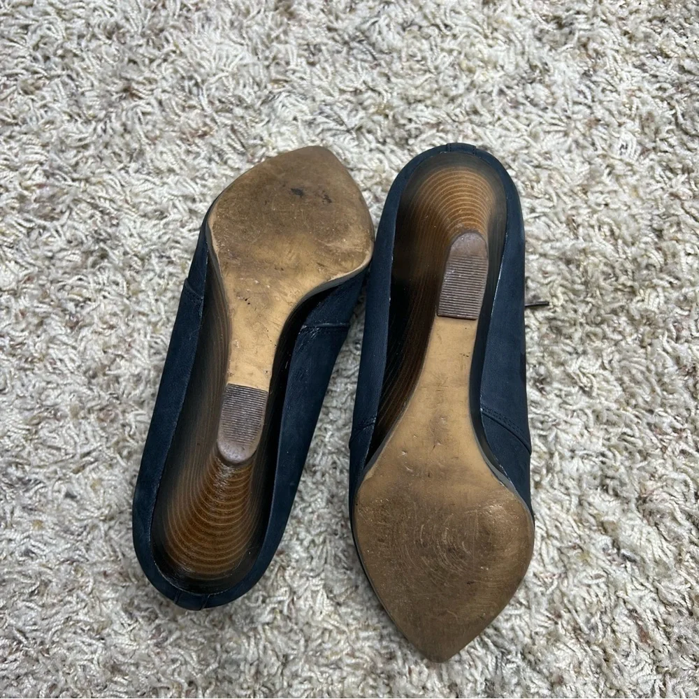 Nina Originals Wedge Pointed Toe Suede Booties